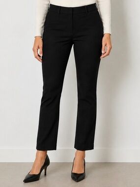 White House Black Market The Slim Flare Ankle Pants NWT Size 8 Black Career